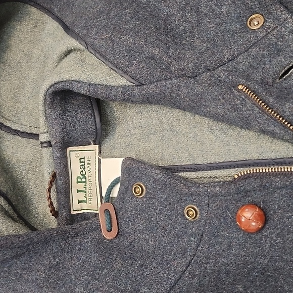 LL Bean men's vintage 80ies duffle wool Melton jacket coat m/L fit - Picture 6 of 11